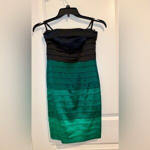 BeBe Black & Emerald Green Ombré Silk size Small